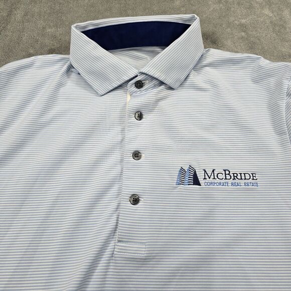 Greyson Men's Blue Striped Golf Polo Shirt Size L - Picture 5 of 11